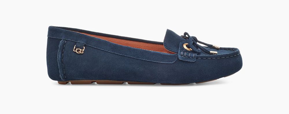 Ugg Eevon - Womens Moccasins - Navy - NZ (5312KWAPD)